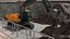 3D model Excavator with Pile of Soil