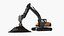 3D model Excavator with Pile of Soil