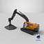 3D model Excavator with Pile of Soil