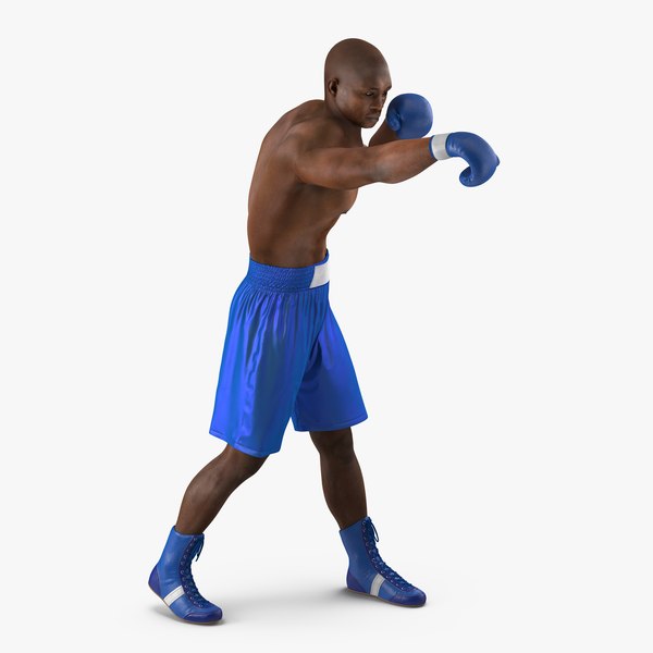 3d model african american boxer 2