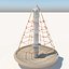 3D climbing net pyramid -