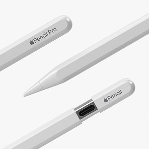 3D Apple Pencil Pro And USB-C Collection model
