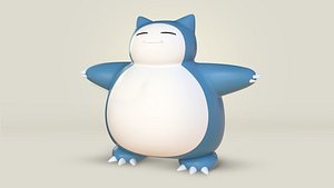 3D Pokemon Snorlax Low-poly