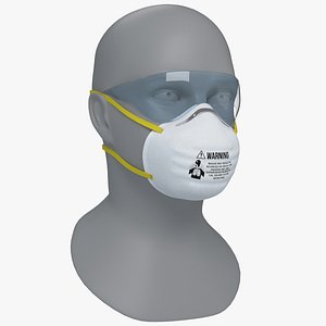3D model n95 respirators masks face