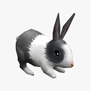 animated low-poly rabbit