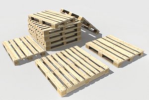 3D industrial pallets model