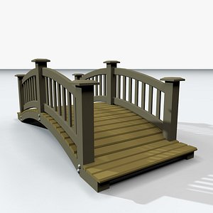 bridge wooden wood 3D model