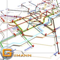 3D london underground Map