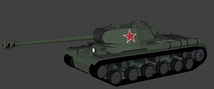 IS 2 Tank USSR LowPoly isometric