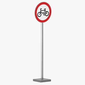 3D Road Sign No Cycling model