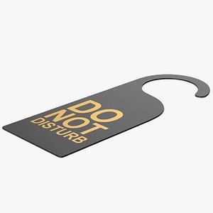 Do Not Disturb Hotel Room Door Tag 3D
