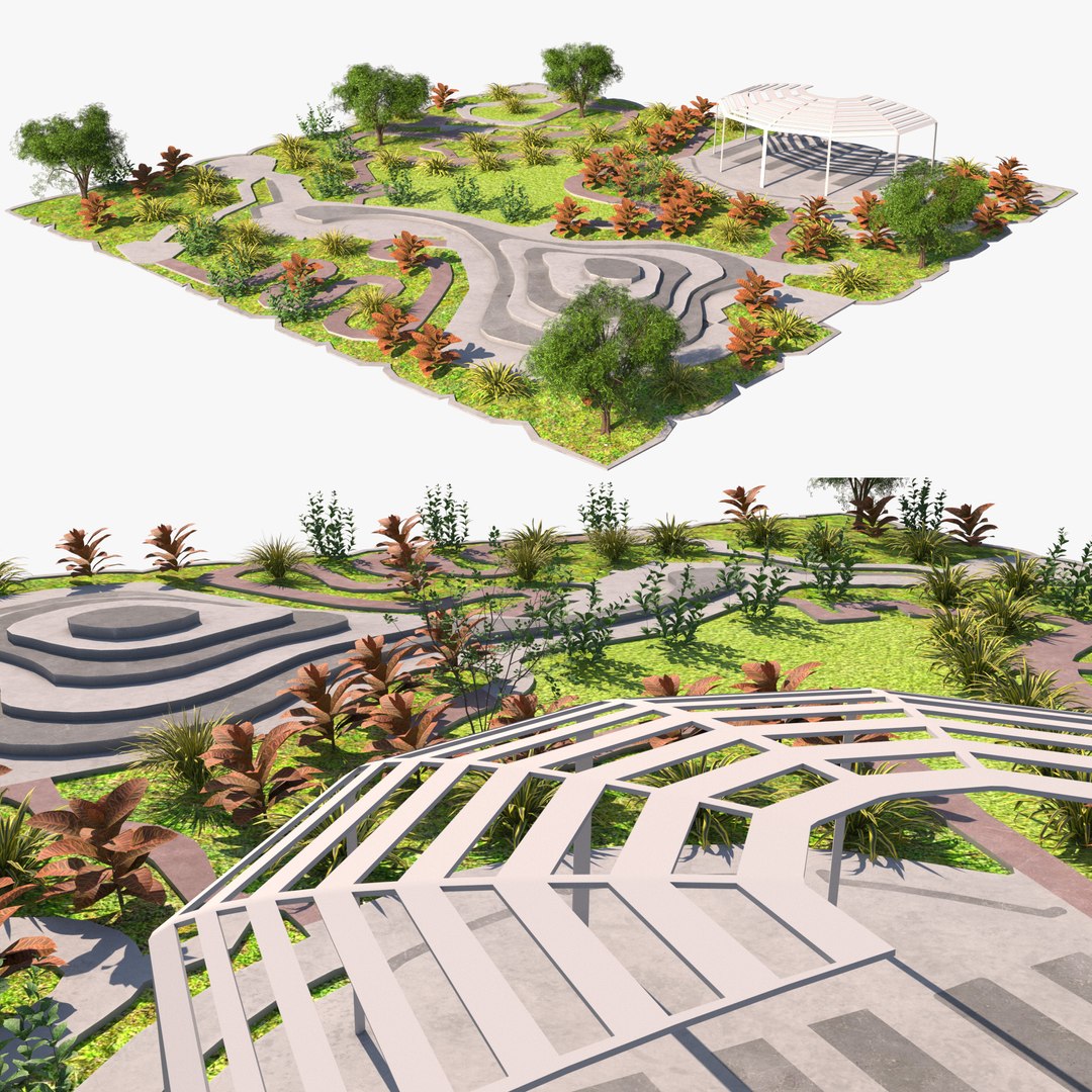 Low Poly Urban Sanctuary Park 3D Model - TurboSquid 2286196