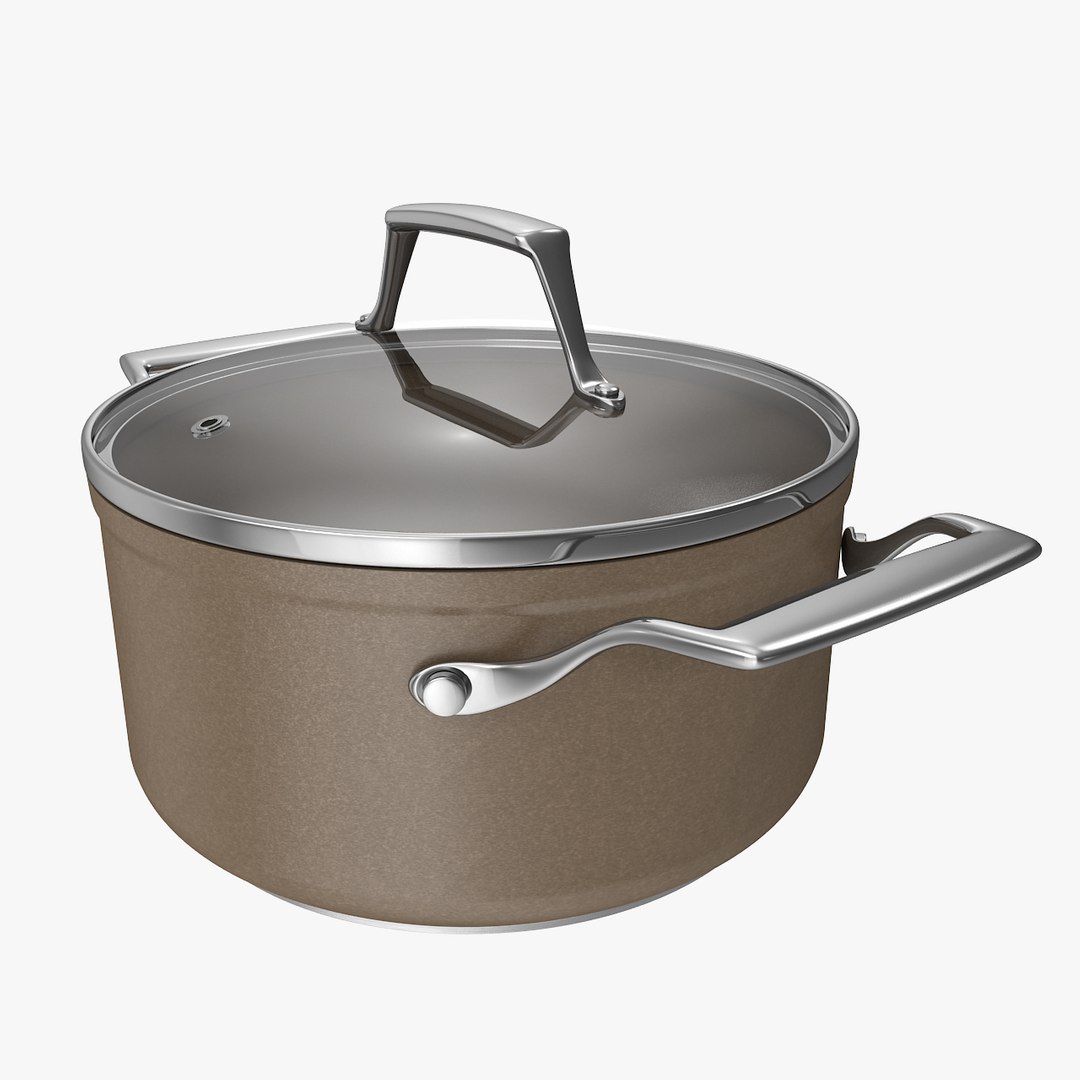 3d brown pan model