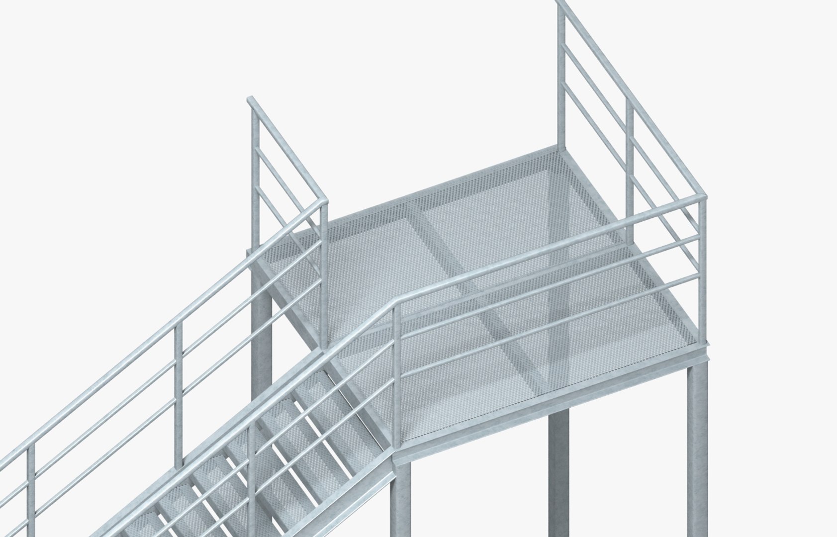 3D Model Industrial Stair - TurboSquid 1283672