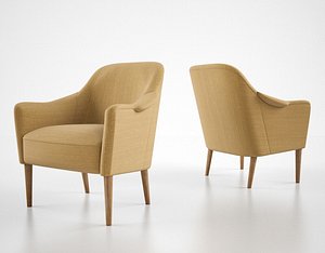 carl malmsten easy chair 3d obj