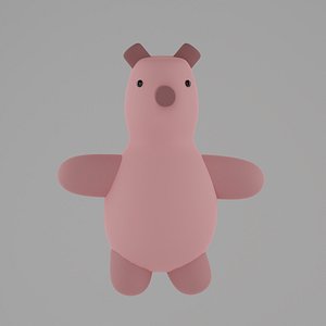 3D Stylized Cartoon Pig Character Rigged  Animated