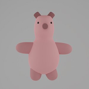 Stylized Cartoon Pig Character Rigged  Animated