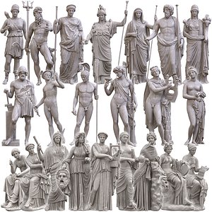 Olympian Gods n Muses Greek Mythology Statues