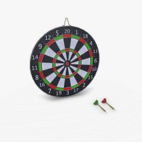 Old Dartboard Low-poly PBR