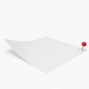 Sticky Note With Sphere Push Pin