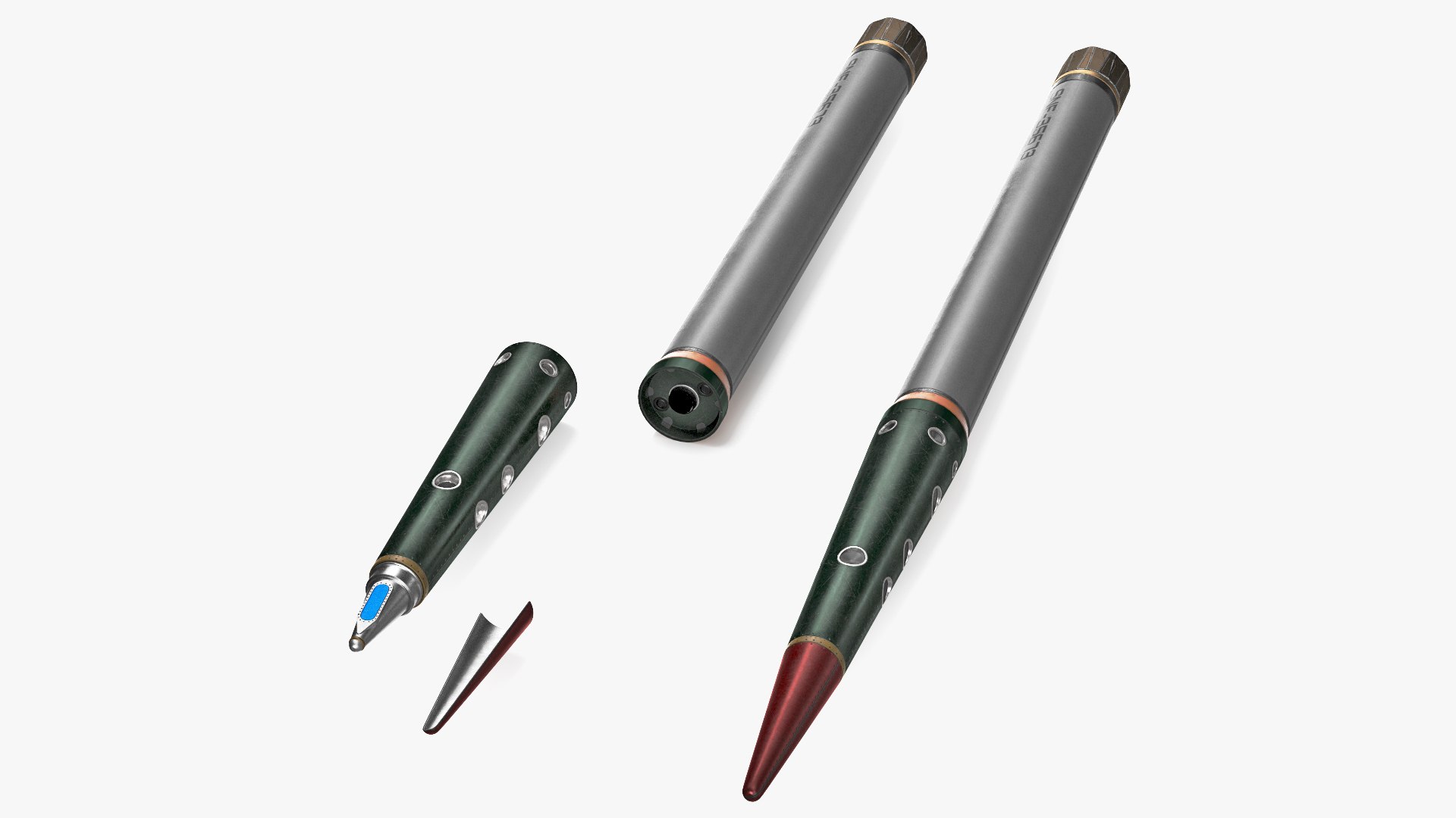 THAAD Anti Ballistic Missile Set 3D model preview