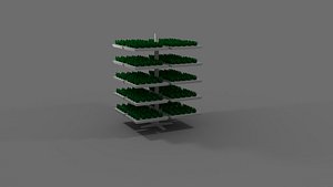 Hydroponic farm stand - Lowpoly 3D model