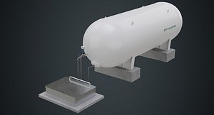 industrial gas tank contains 3D