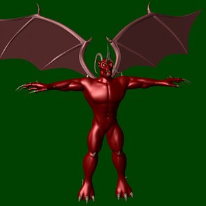 3dsmax demon creature character