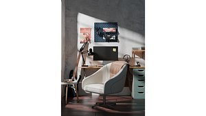 Home Office Room Scene 3D model 3D