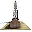 Low-impact oil/gas drilling complex