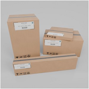 3D model Hybrid Shape Box Collection - Rigged and Customizable