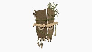 3D model Tribal Mask B03 - Full Wood - Costume Character Design