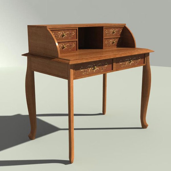 desk wood 3d model