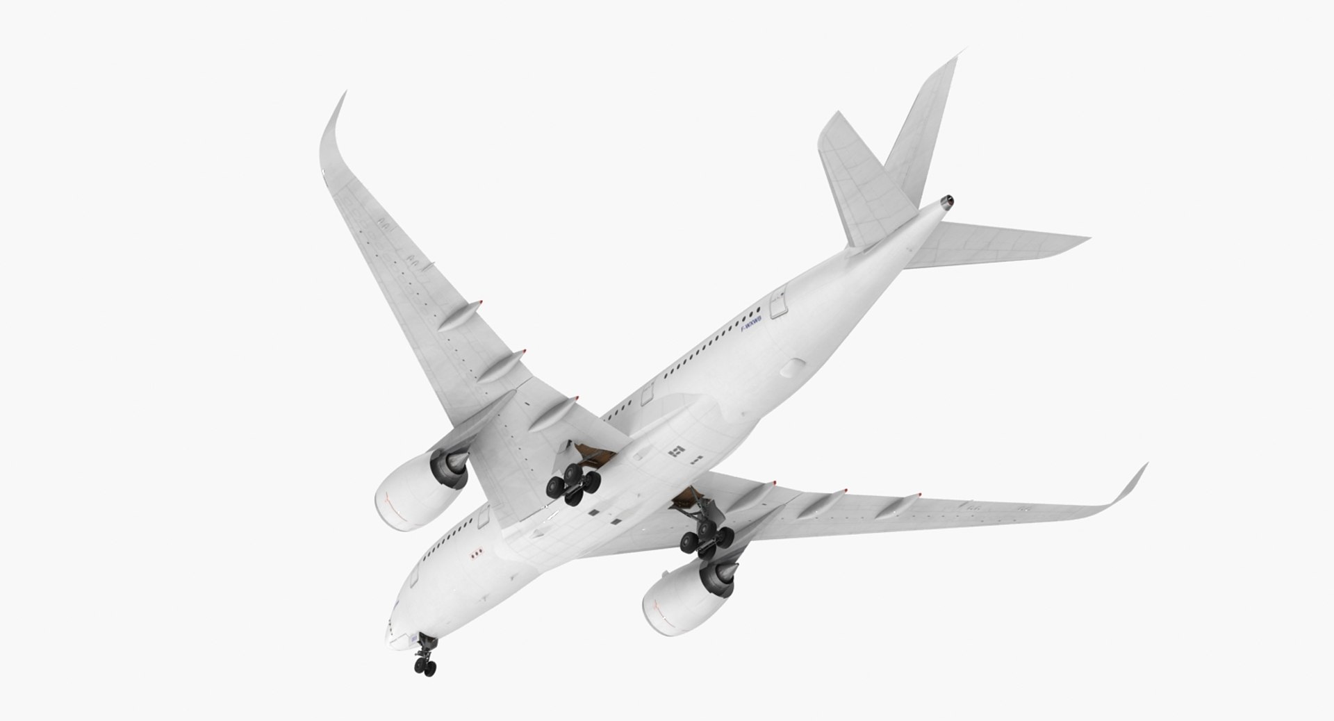 Airbus A350-800 Generic 3D model preview