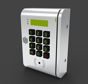 door swipe card reader 3D