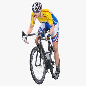 Female Cyclist Animated HQ Editorial License