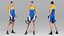 3D female cyclist animations model