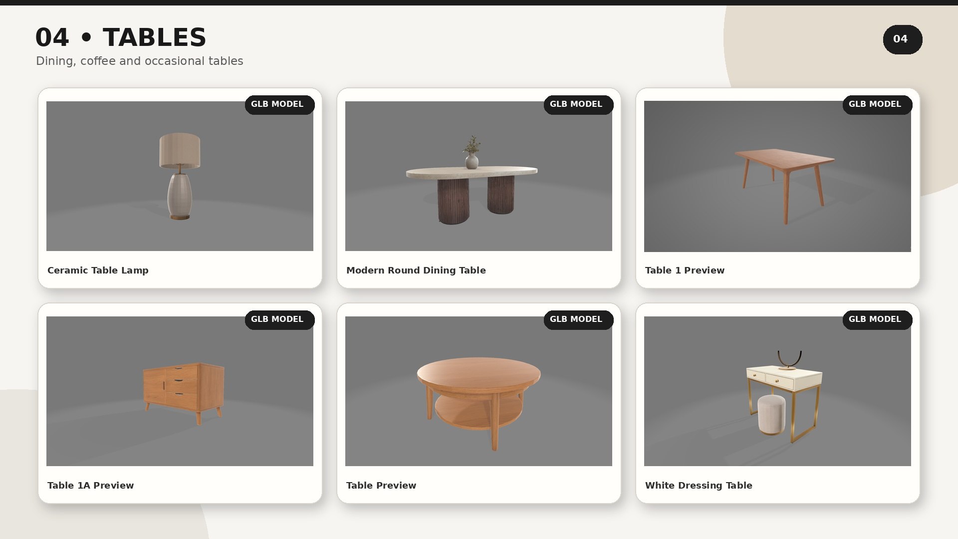 50 Furniture 3D Models Bundle – Modern Sofa, Chair, Table, Cabinet &amp; Interior Assets 3D model https://p.turbosquid.com/ts-thumb/zJ/kOpYBT/S2/furniture_preview_05/jpg/1786715471/1920x1080/fit_q87/b0ccdacecfbf89f1840288105ad43c8838a65ed0/furniture_preview_05.jpg
