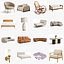 Pakiet 50 modeli mebli 3D – nowoczesna sofa, krzesło, stół, szafka i elementy wyposażenia wnętrz