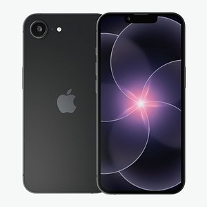3D Apple iPhone 17e Black