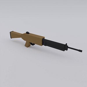 Heckler Koch HK21 machine gun 3D model