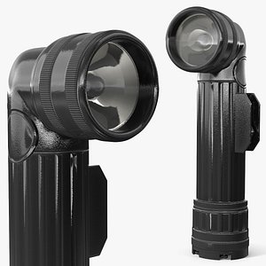 Vintage Combat Flashlight Black