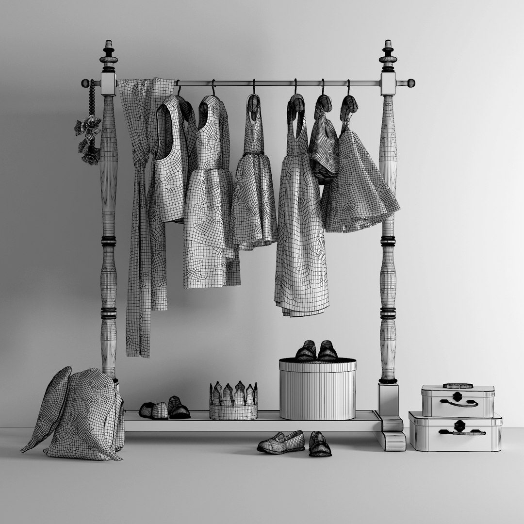 Mini Wardrobe Rack Model - TurboSquid 1410814
