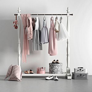 mini wardrobe rack model