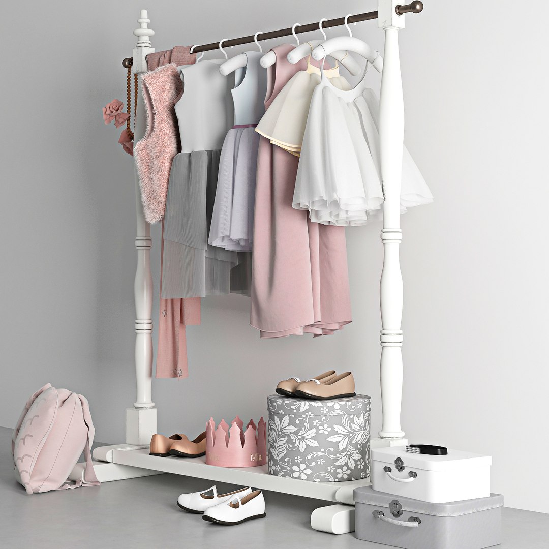 Mini Wardrobe Rack Model - TurboSquid 1410814