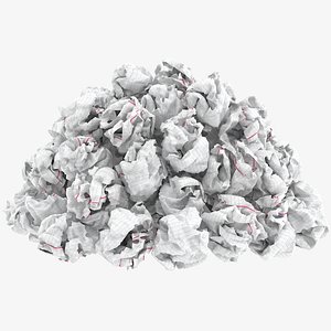 3D Crumpled Paper Pile 3 model