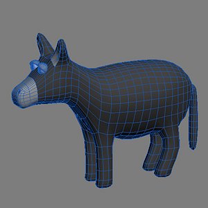 3d donkey animals model