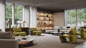 3D Modern Luxury Apartment Interior Scene Corona Render 3Ds Max