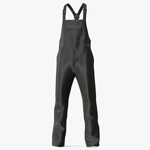 Unisex Black Rain Overalls model