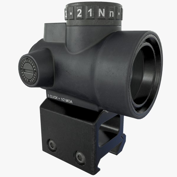 mro red dot sight 3d max